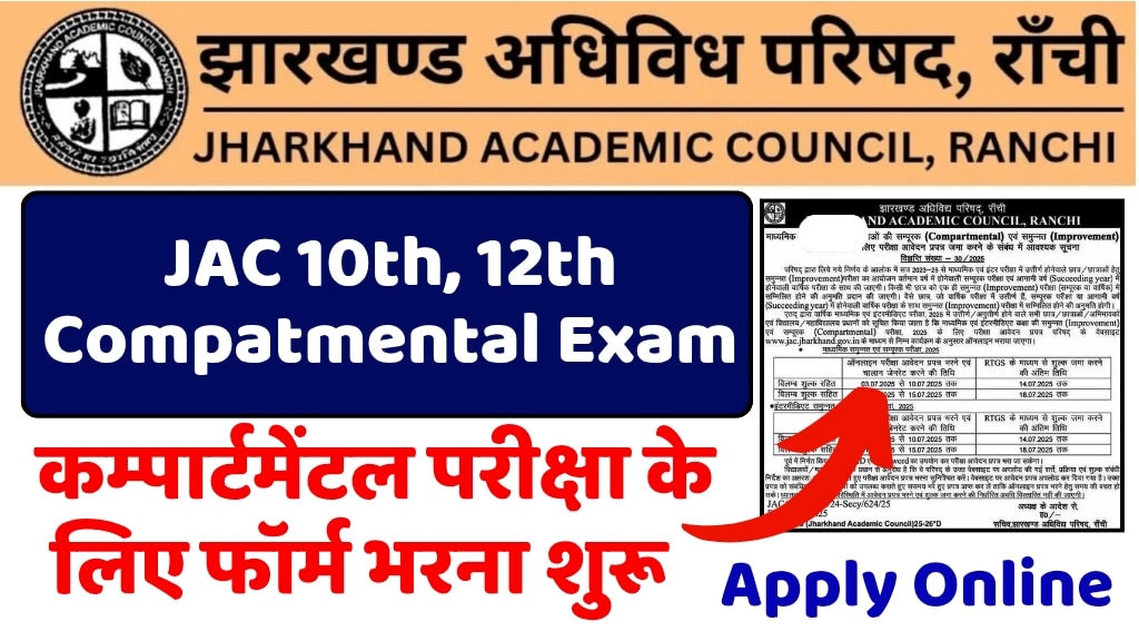 JAC 10th 12th Compartmental Exam Form 2025
