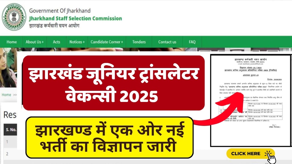JSSC Junior Translator Vacancy 2025