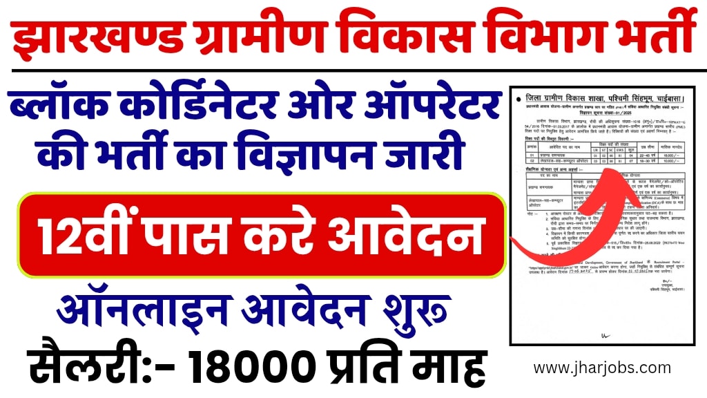 Jharkhand Gramin Vikas Vibhag Notification 2025