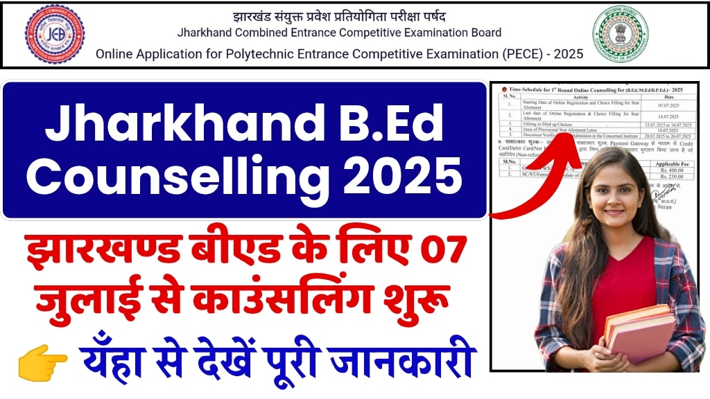 Jharkhand B.Ed Counselling 2025