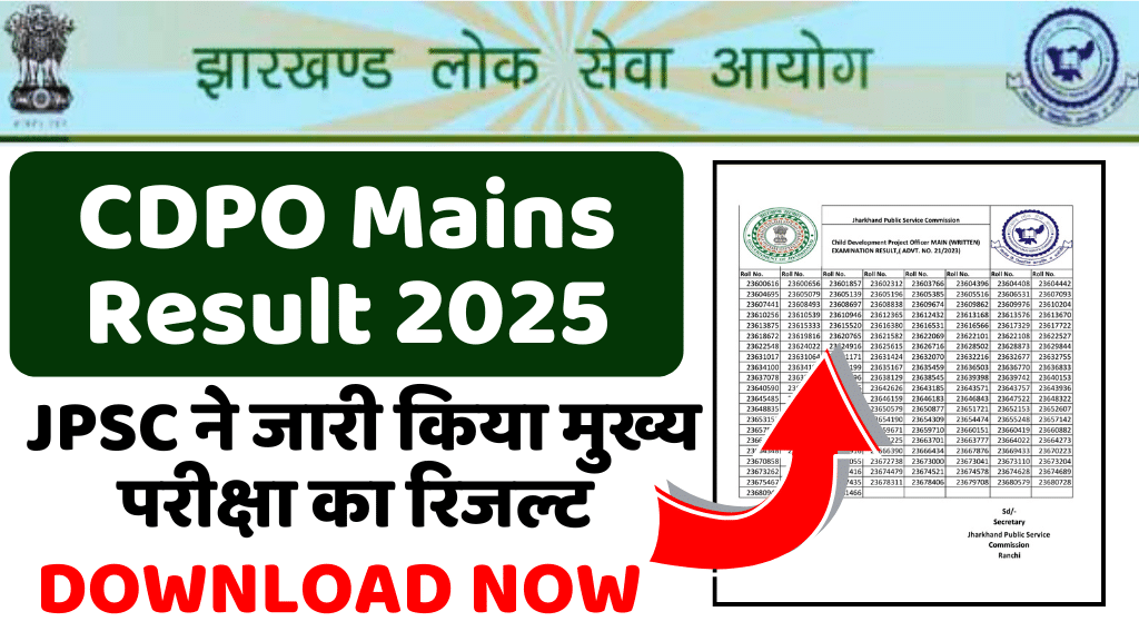JPSC CDPO Mains Result 2025