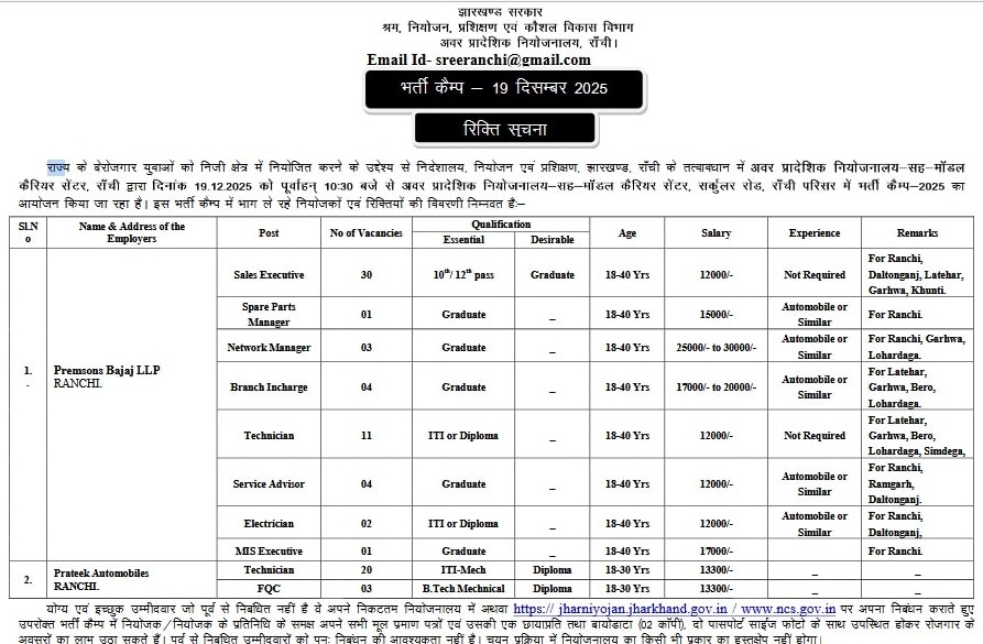 Ranchi Job Fair